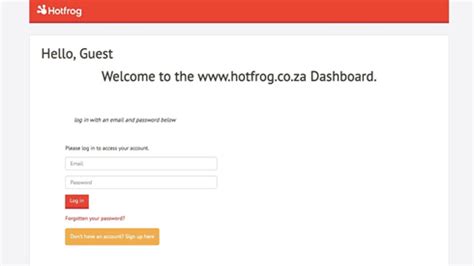 hotfrog login